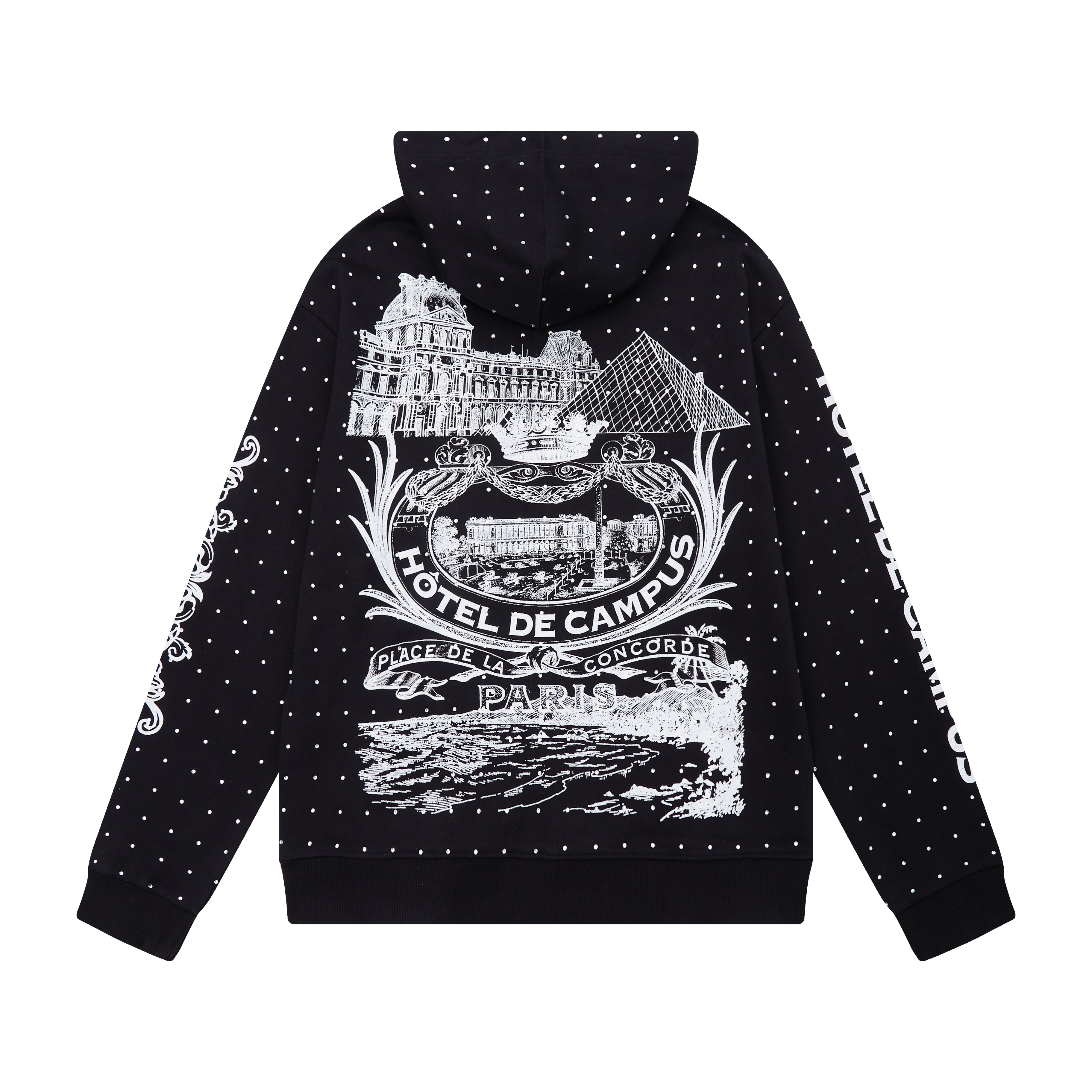 Louvre Zip Up Hoodie (Black)